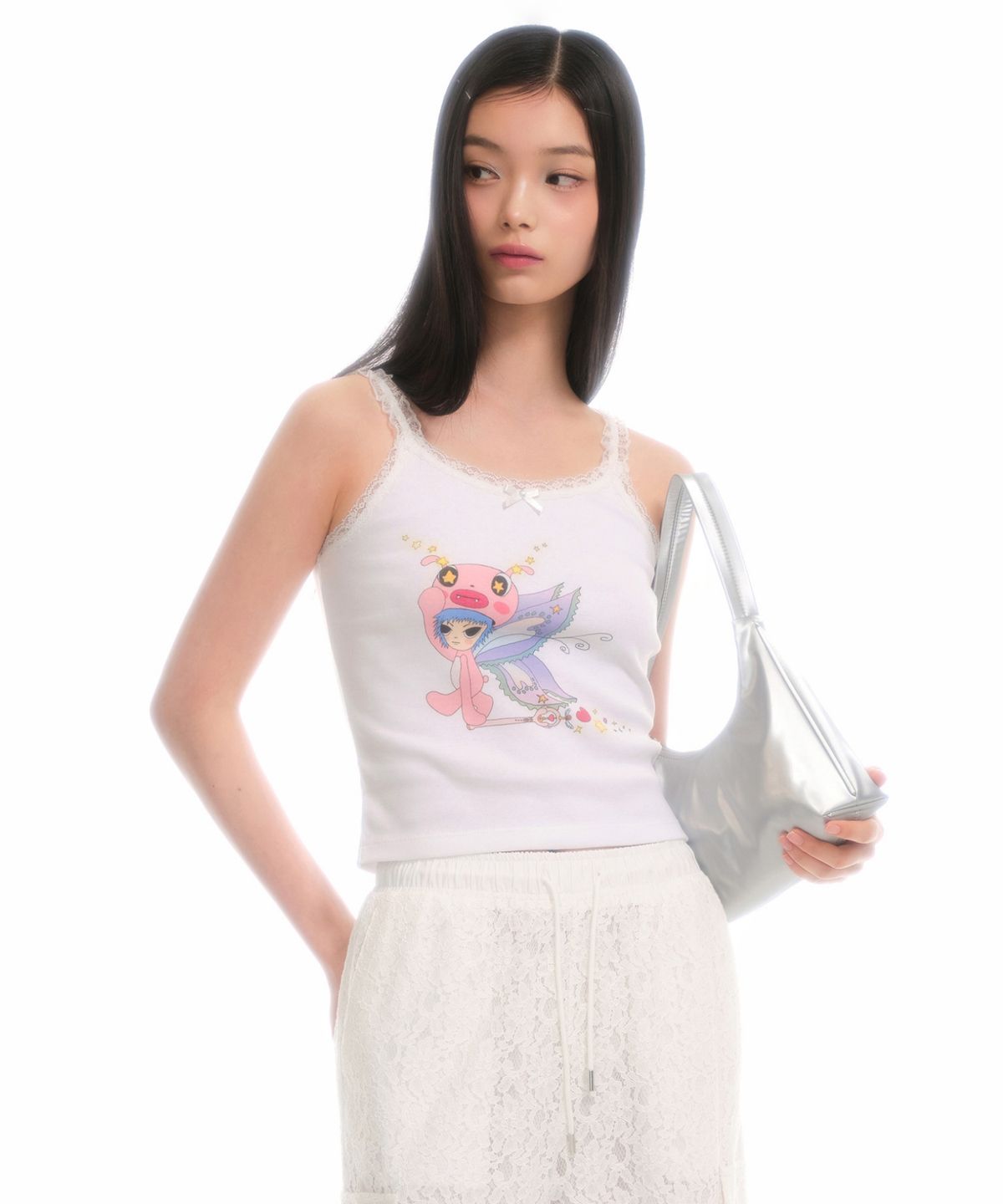 무신사 스탠다드 우먼(MUSINSA STANDARD WOMAN) 우먼즈 MY 크롭 슬리브리스 탑 [화이트]