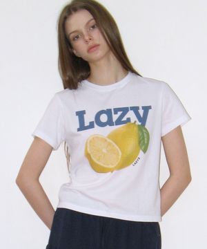 레이지 레몬 크롭 티셔츠 (2색상)