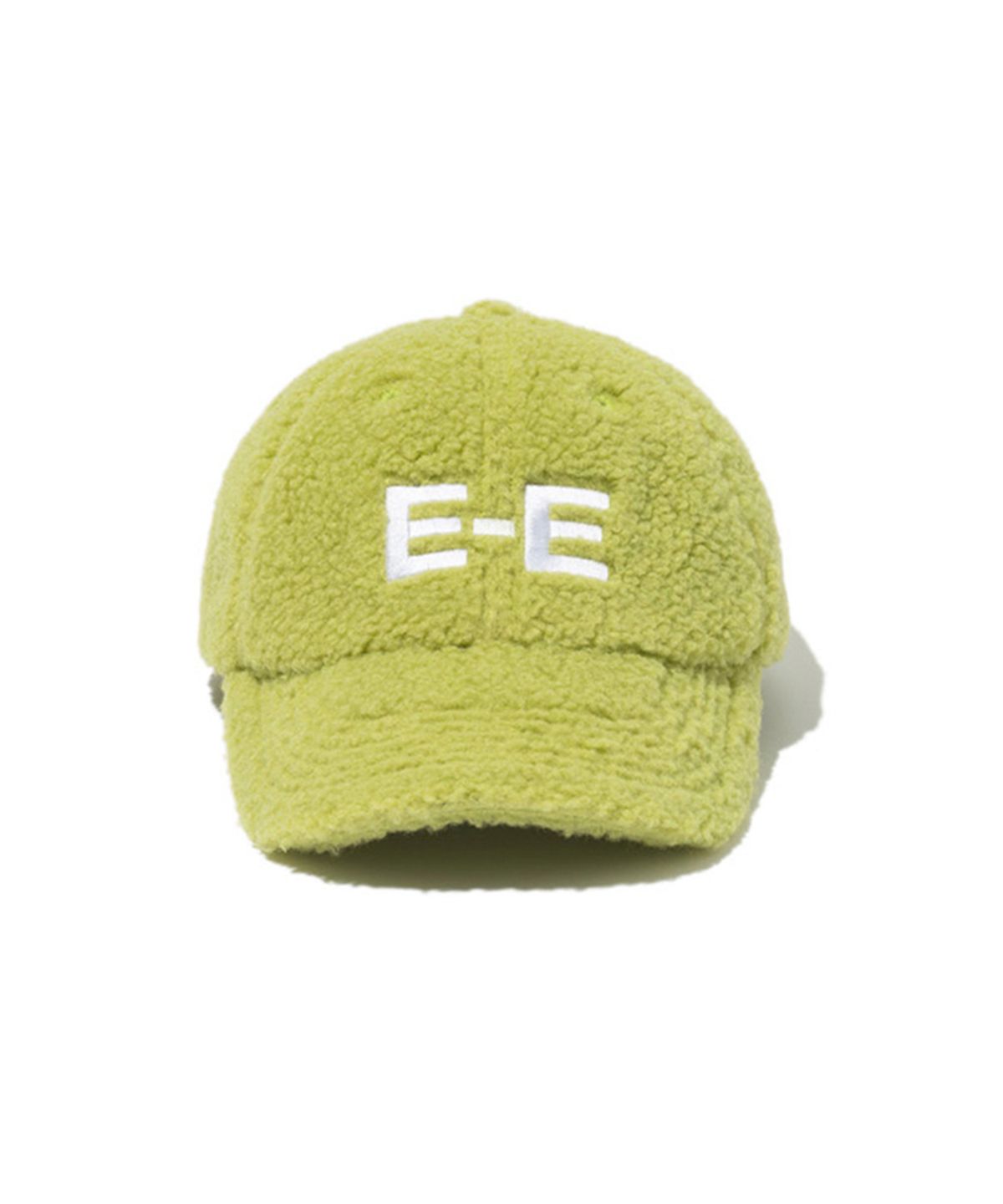에르에르(ERER) Embroidered Detail Fleece Baseball Cap Yellow Green