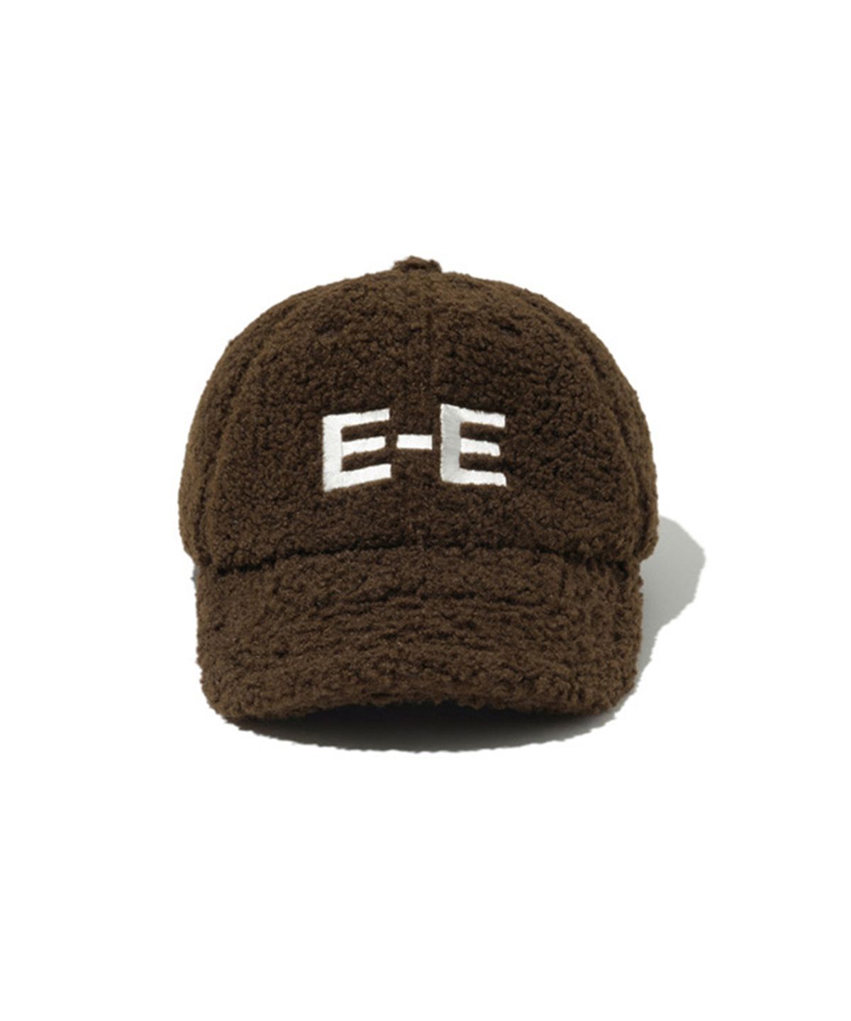 에르에르(ERER) Embroidered Detail Fleece Baseball Cap Brown