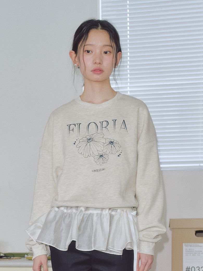 FLORIA SWEAT SHIRTS OATMEAL