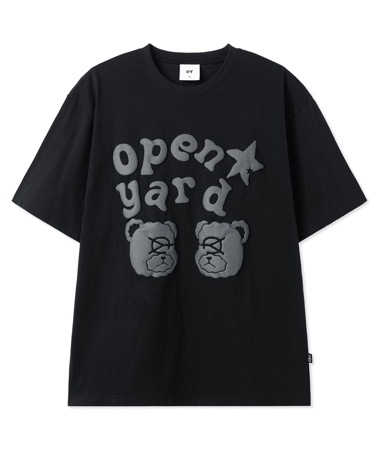 오픈야드(오와이)(OPENYARD(OY)) EMBOSSED ODOLLY TEE - BLACK