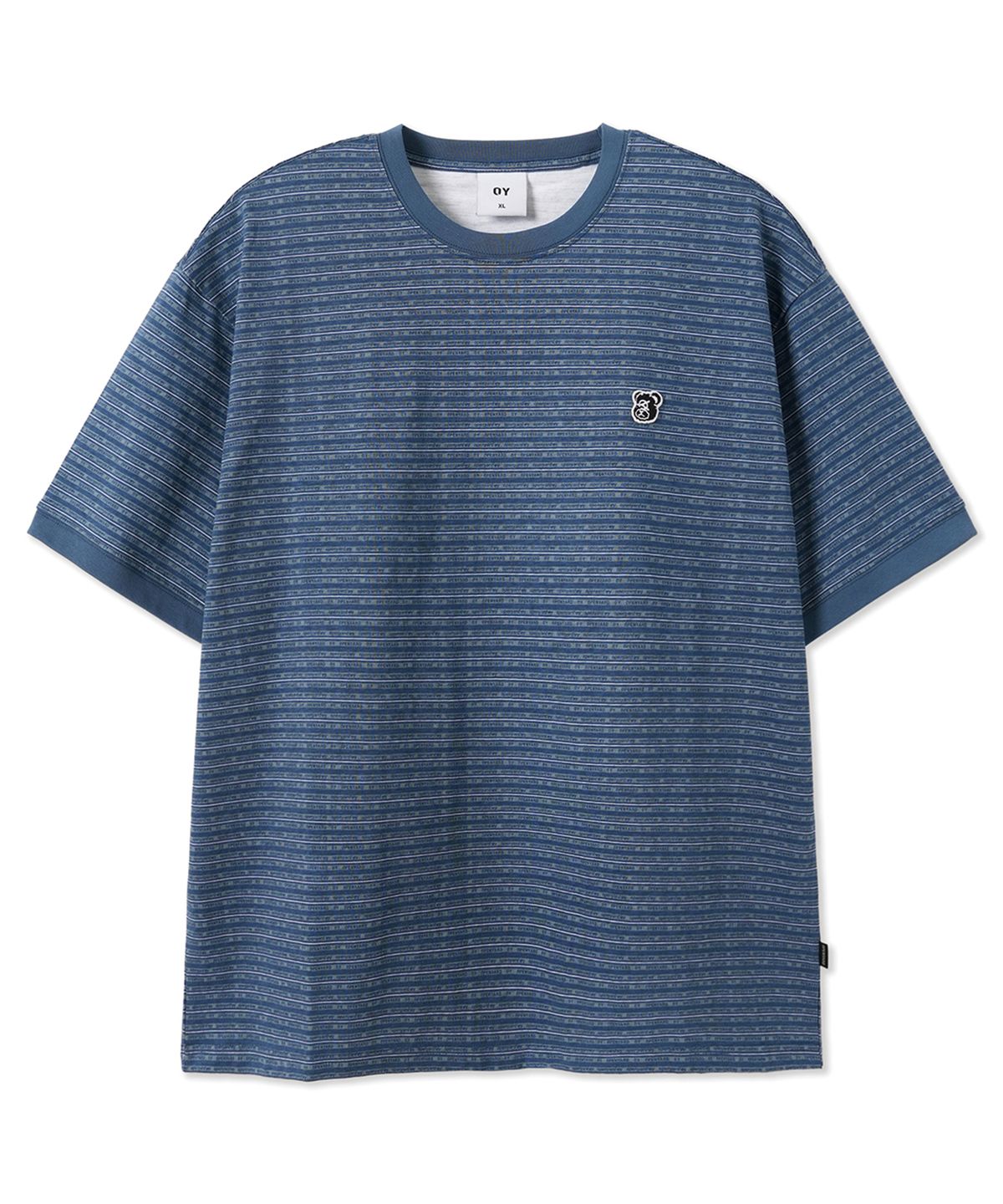 오픈야드(오와이)(OPENYARD(OY)) LOGO STRIPE RINGER TEE - NAVY
