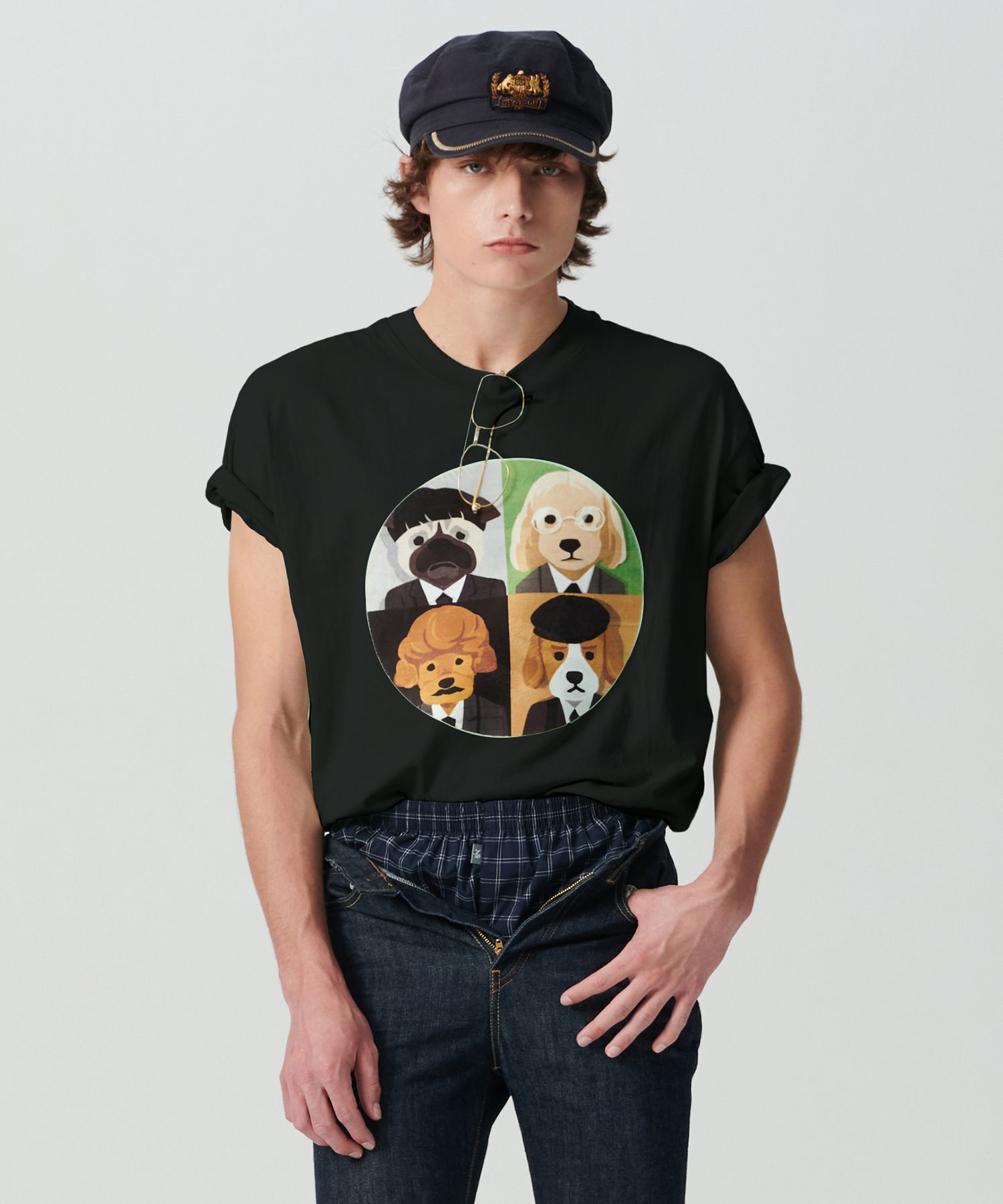 beyondclosetのILP Musician Band Patch Dog Short Sleeve T MUSINSA | BEYOND CLOSET ILP Musician Band Patch Dog Short