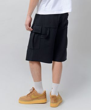 버뮤다 와이드 카고 카펜더 스웨트 쇼츠 [BLACK]