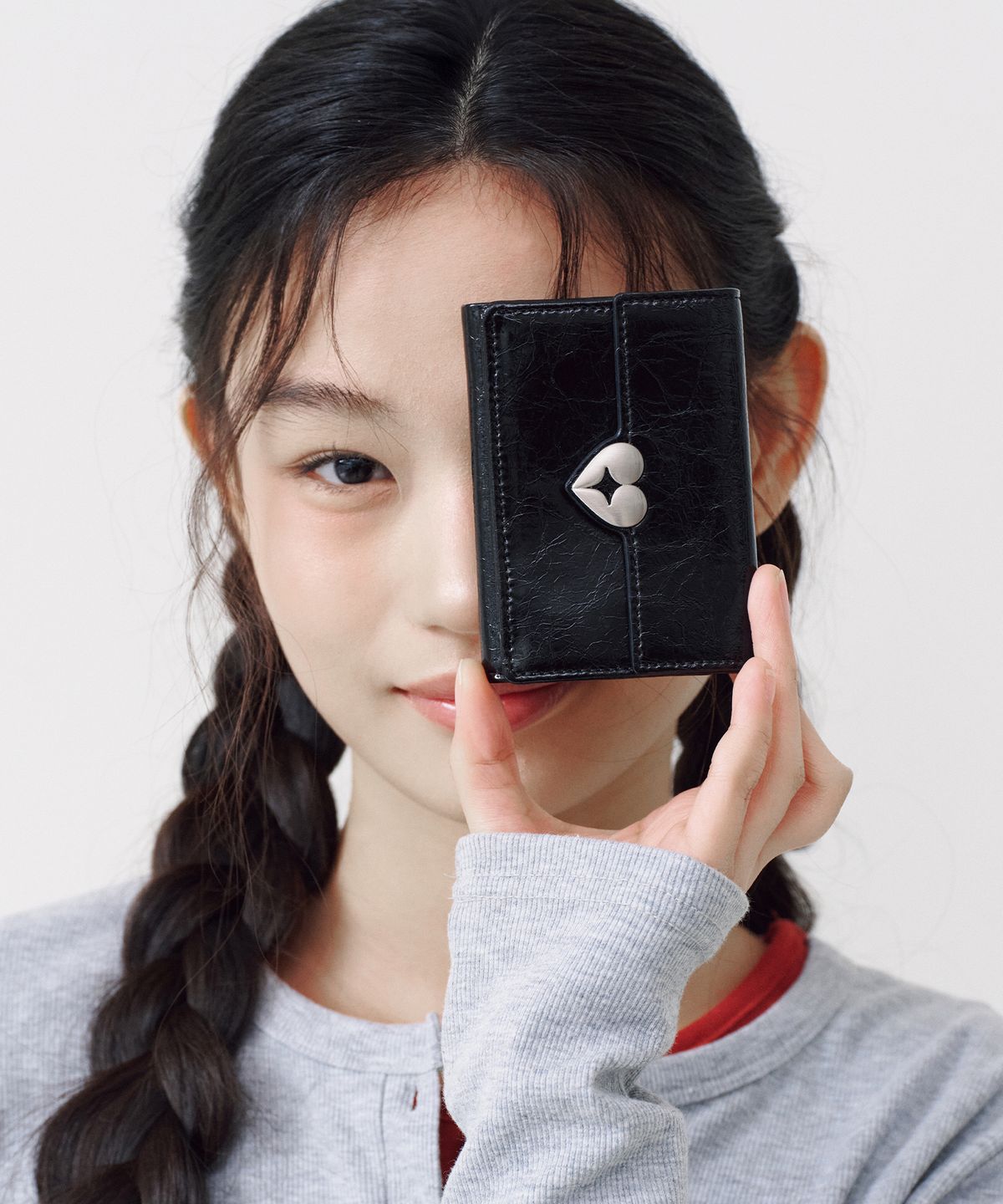 페넥(FENNEC) HEARTY TRIPLE WALLET - BLACK