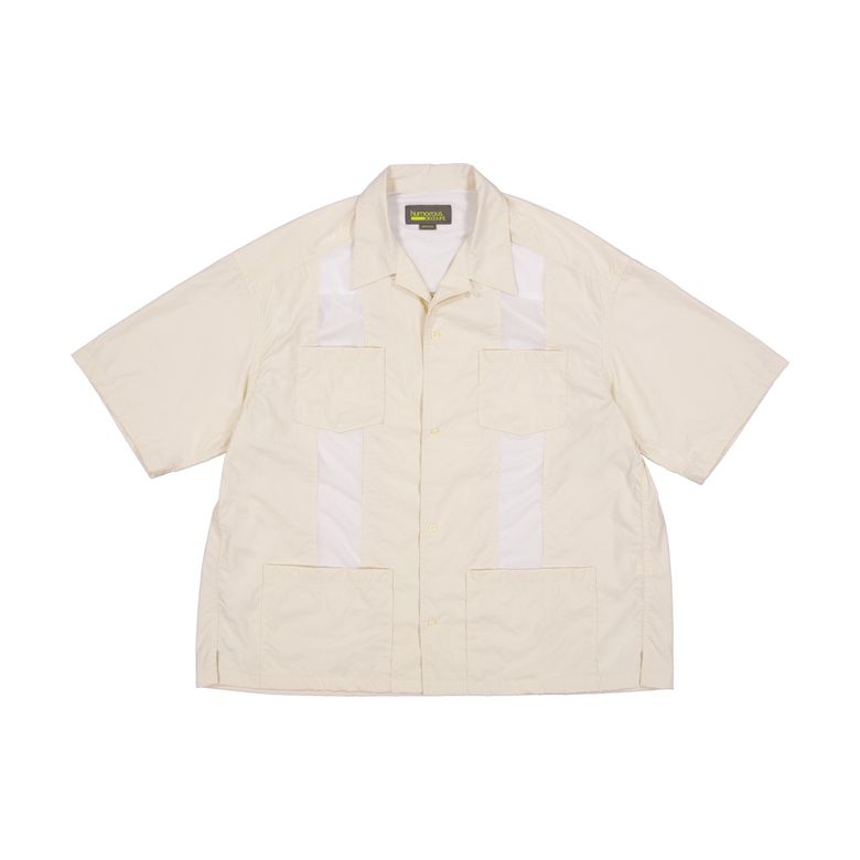 GUAYABERA HALF SHIRT / ECRU