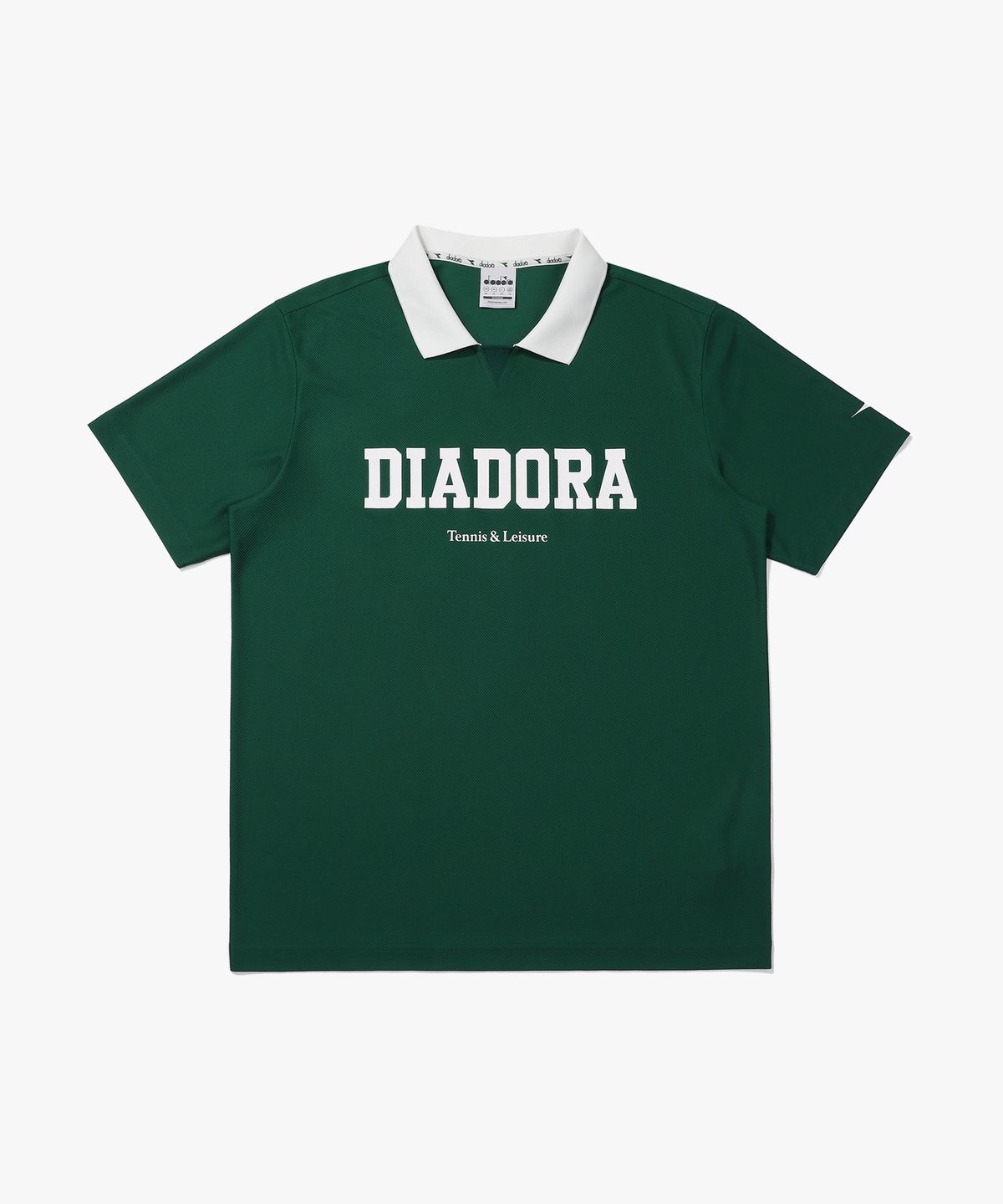 디아도라(diadora) 테니스 퍼포먼스 그래픽 카라 반팔 티셔츠 GREEN