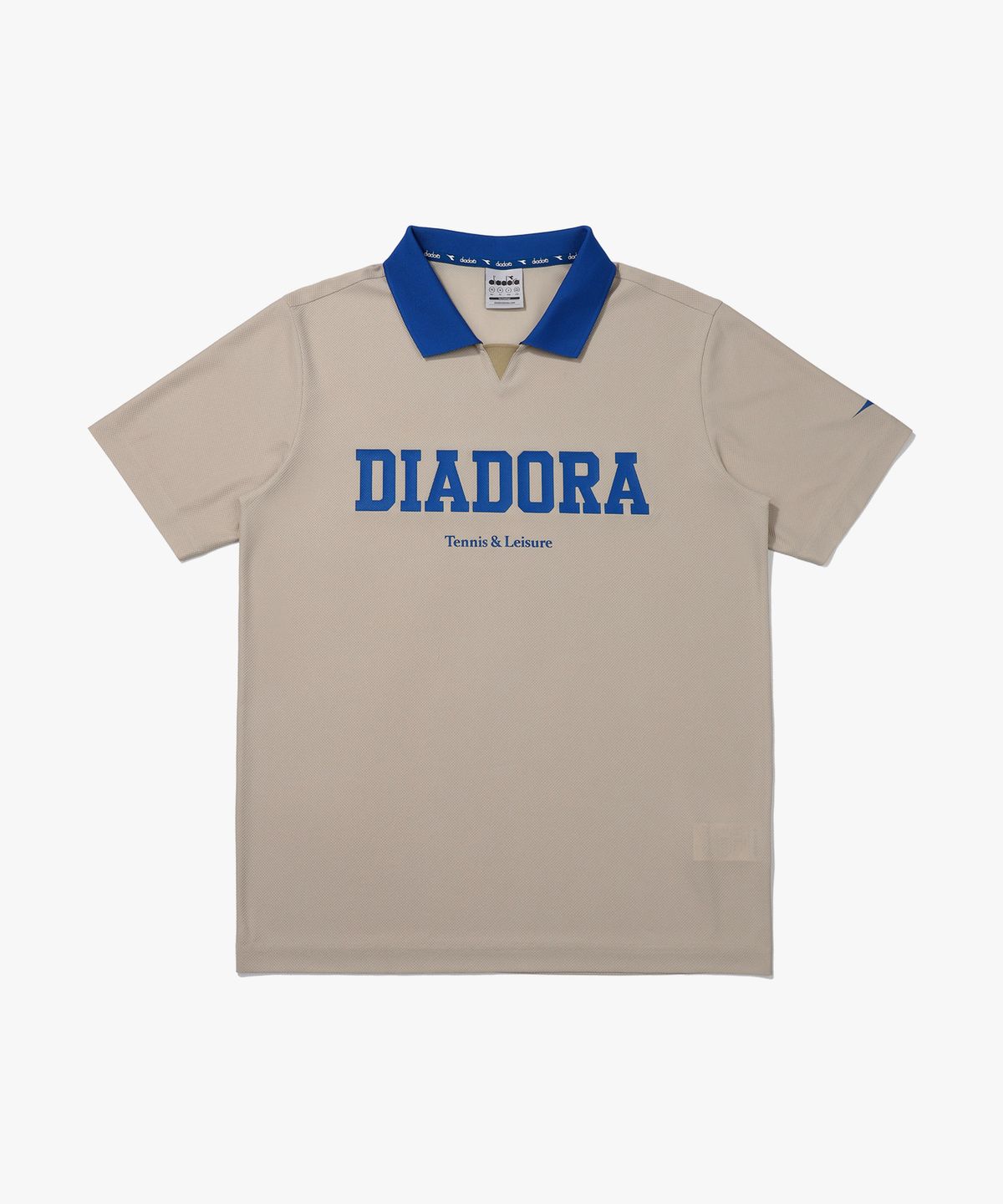 디아도라(diadora) 테니스 퍼포먼스 그래픽 카라 반팔 티셔츠 BEIGE
