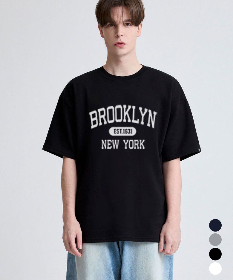 BROOKLYN 오버핏 프린팅 반팔 티셔츠 4color