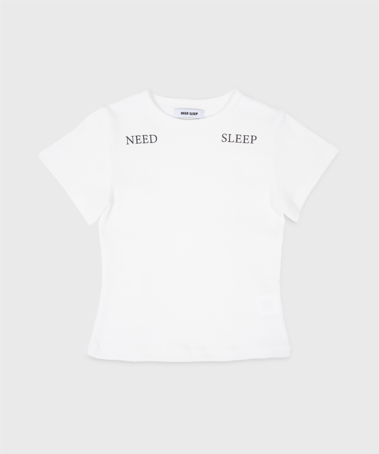 1/2 light need sleep tee [white]