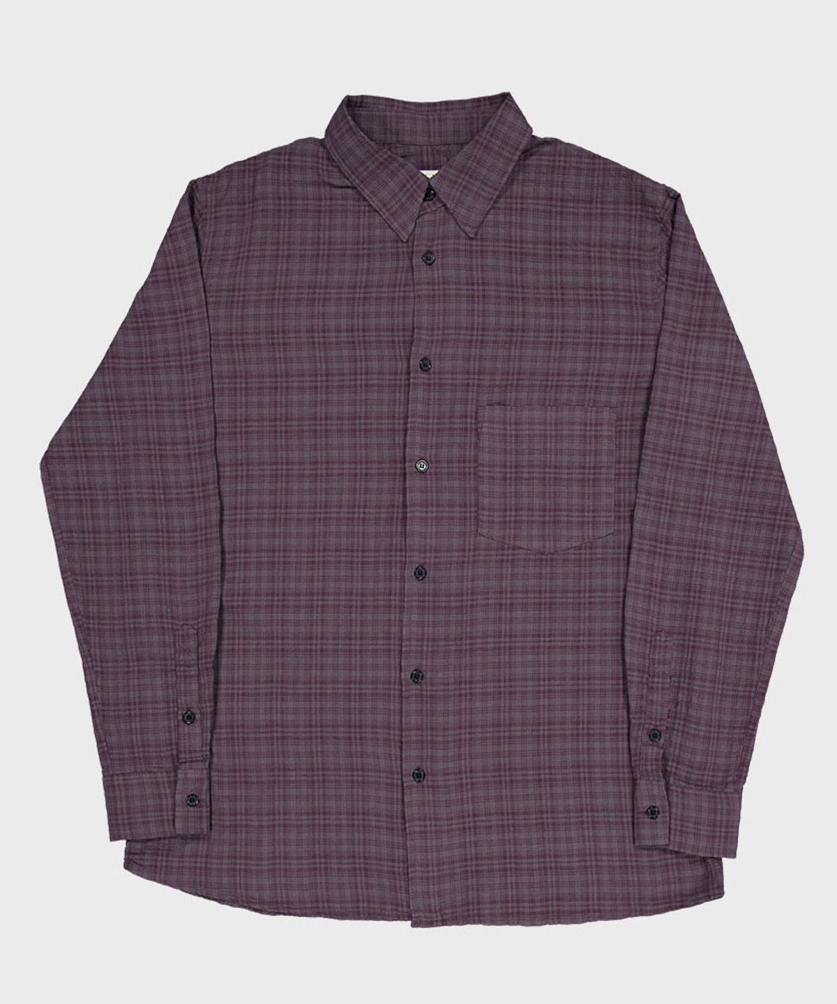 키마우라(KIMAURA) Noir Check Shirt (Purple)