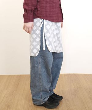 클로버 랩 스커트 (화이트/블랙)