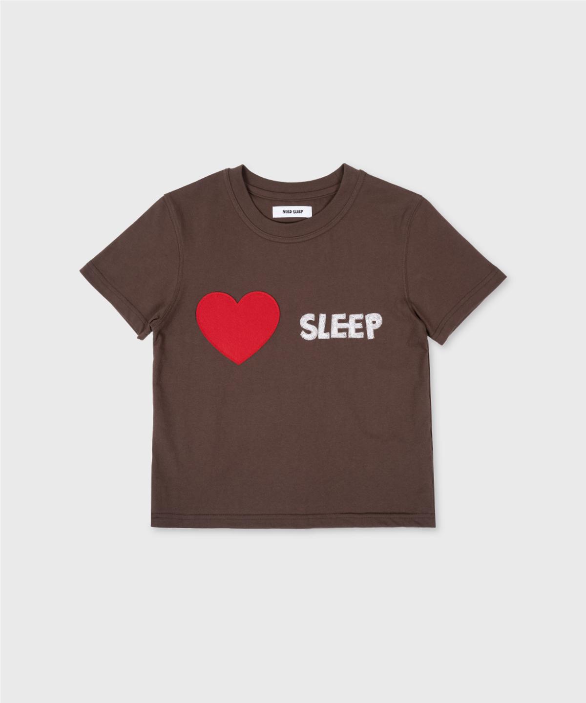 니드슬립(NEED SLEEP) 1/2 i love sleep tee [brown]