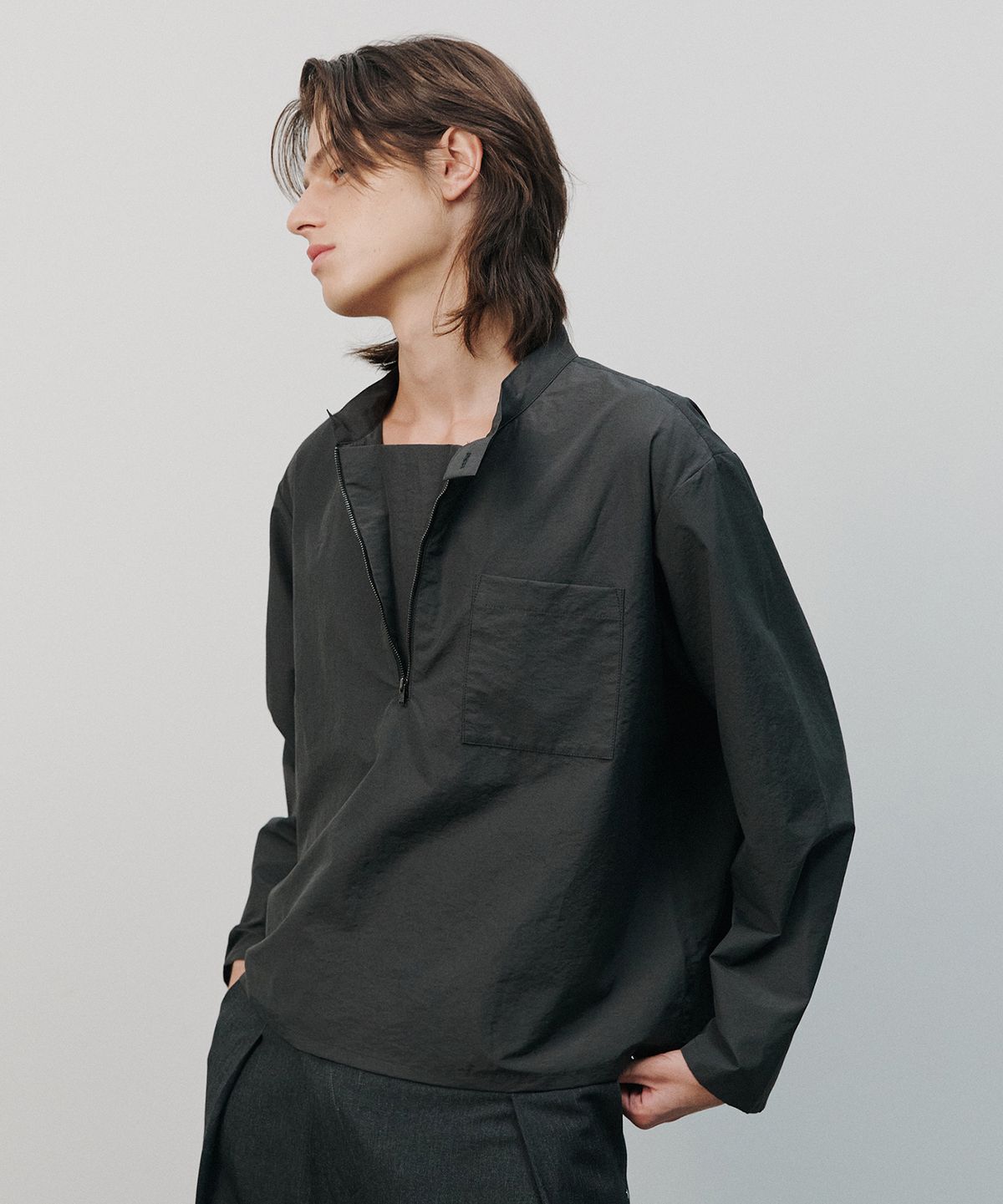 르엠토(L'EMTO) HALF ZIPUP SHIRT