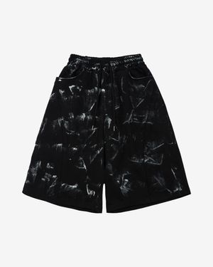 더티 페인팅 버뮤다 팬츠 (Black)