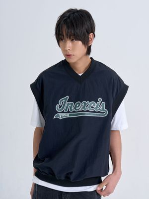 빈티지 나일론 베스트 (Black)