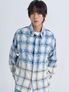 빈티지 옴브레 체크 셔츠 (Blue)