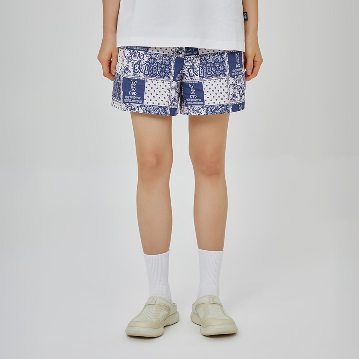 디오디(DOD) 이지 알로하 베이직 쇼츠 여자(NAVY PATTERN)