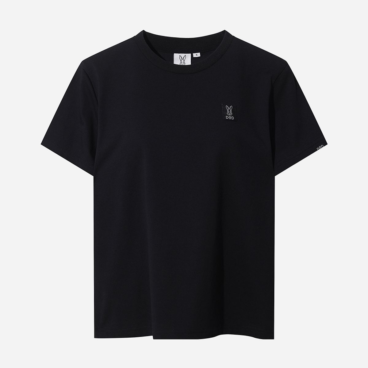 디오디(DOD) 소로나 베이직 라운드 숏 티셔츠 여자(BLACK)