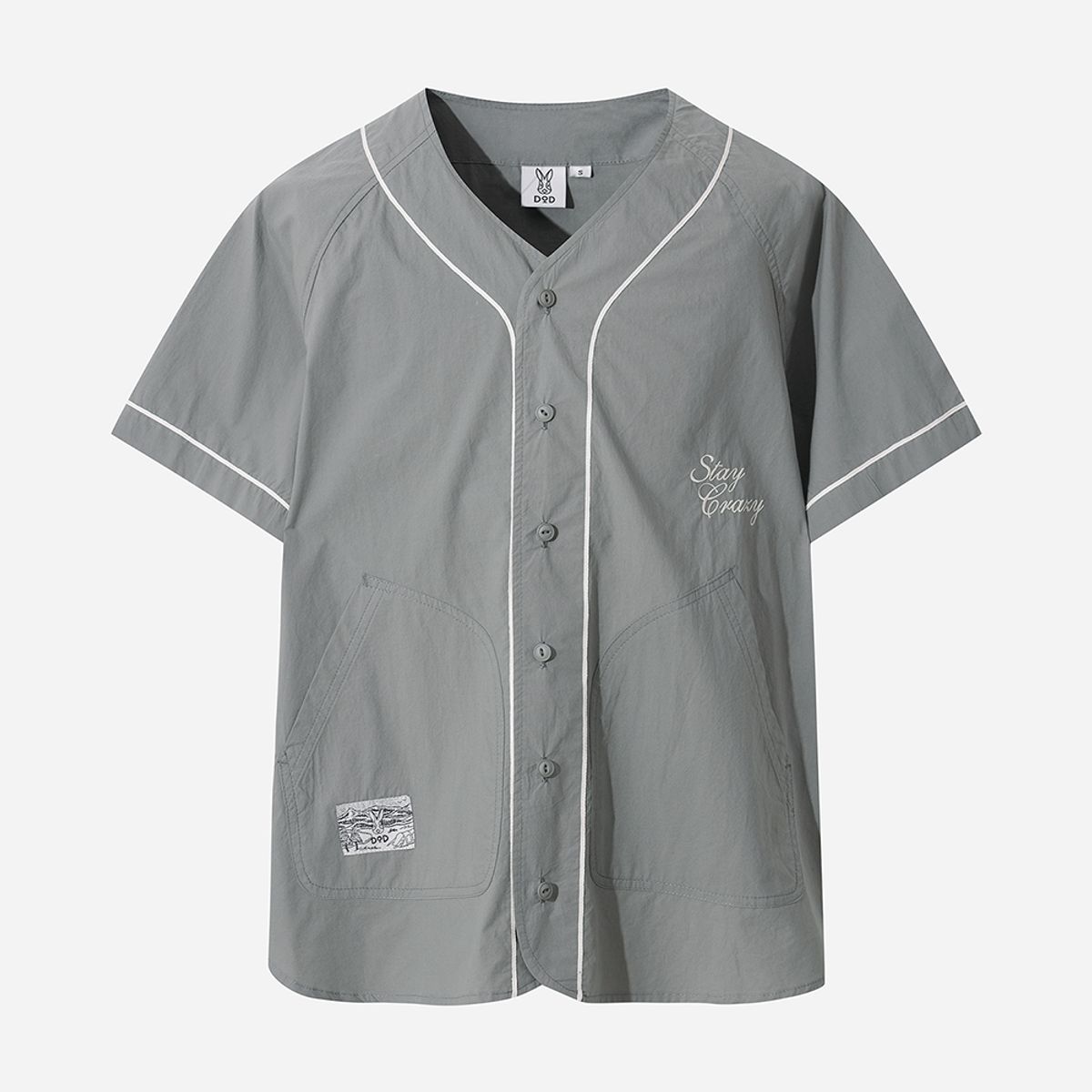 디오디(DOD) 코튼 숏 칸타 셔츠(D.CHARCOAL GREY)