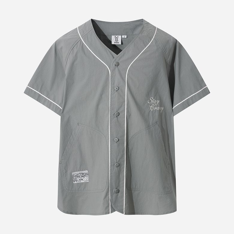 코튼 숏 칸타 셔츠(D.CHARCOAL GREY)