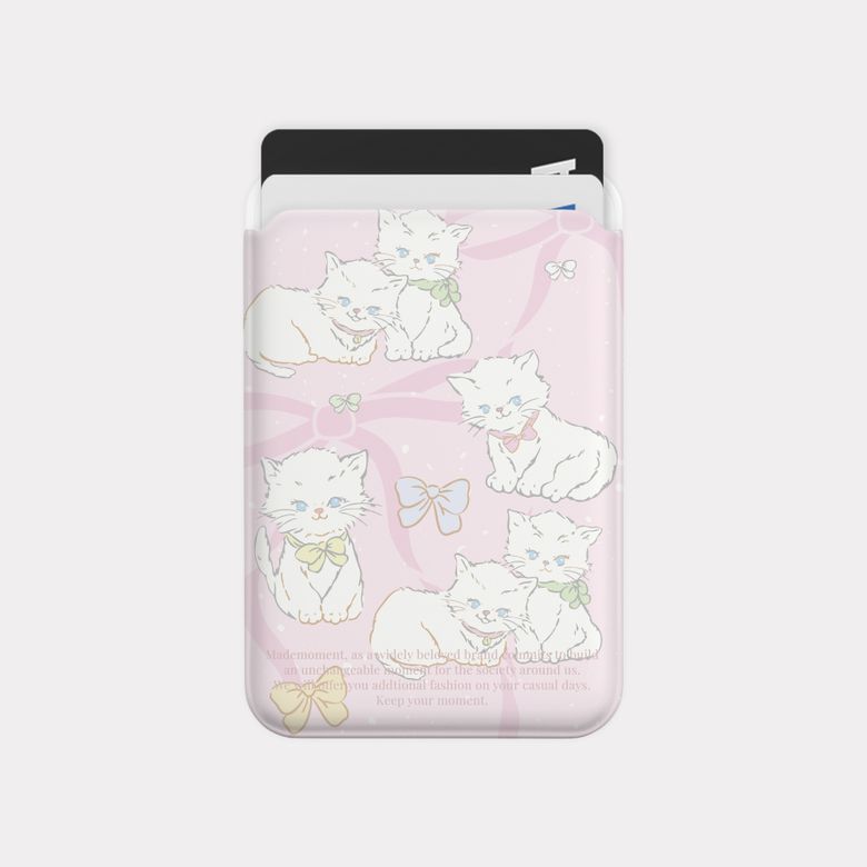 ribbon cat drawing 디자인 [맥세이프 카드슬롯]