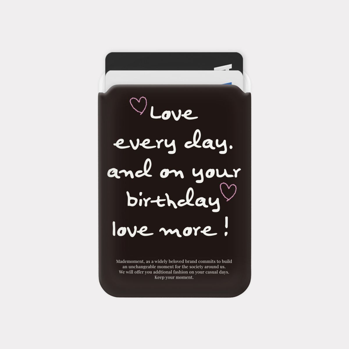 메이드모먼(MADEMOMENT) love every day 레터링 디자인 [맥세이프 카드슬롯]
