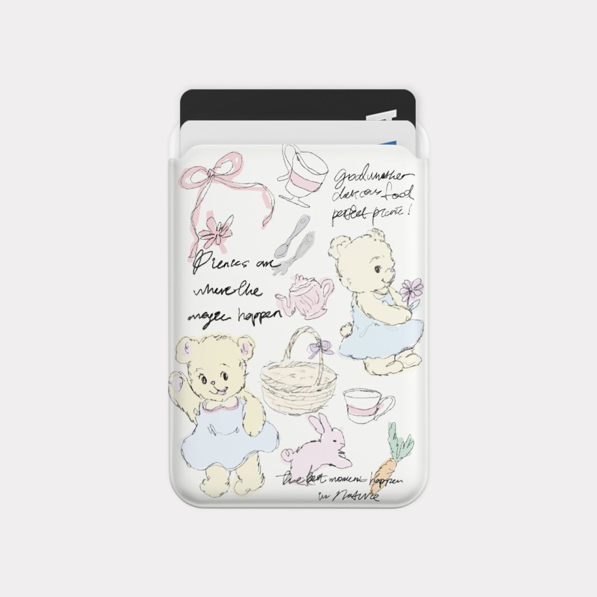 메이드모먼(MADEMOMENT) bear picnic time 디자인 [맥세이프 카드슬롯]