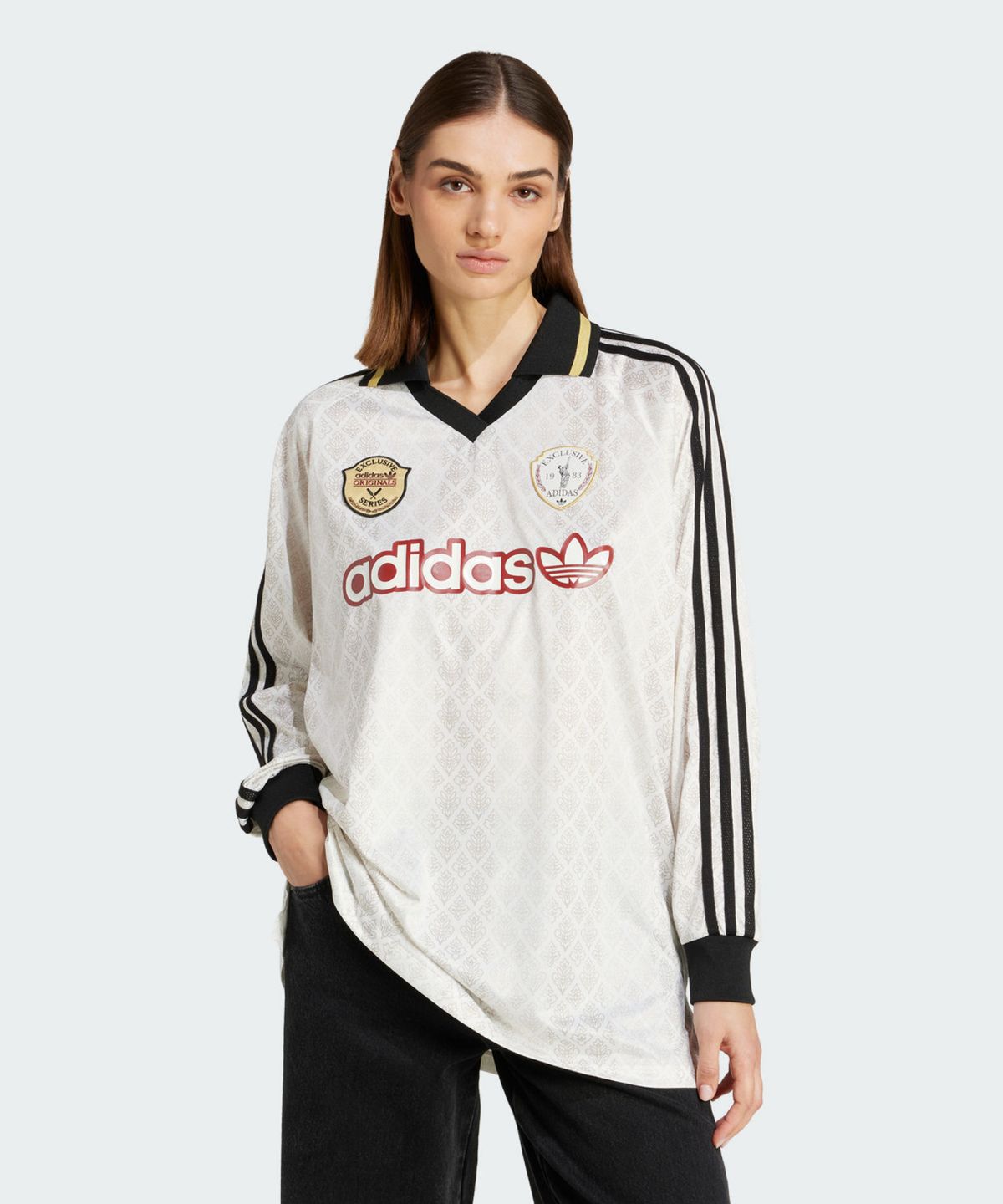 아디다스(ADIDAS) 레트로 스포츠 크리켓 인스파이어드 긴팔 저지 KA4381