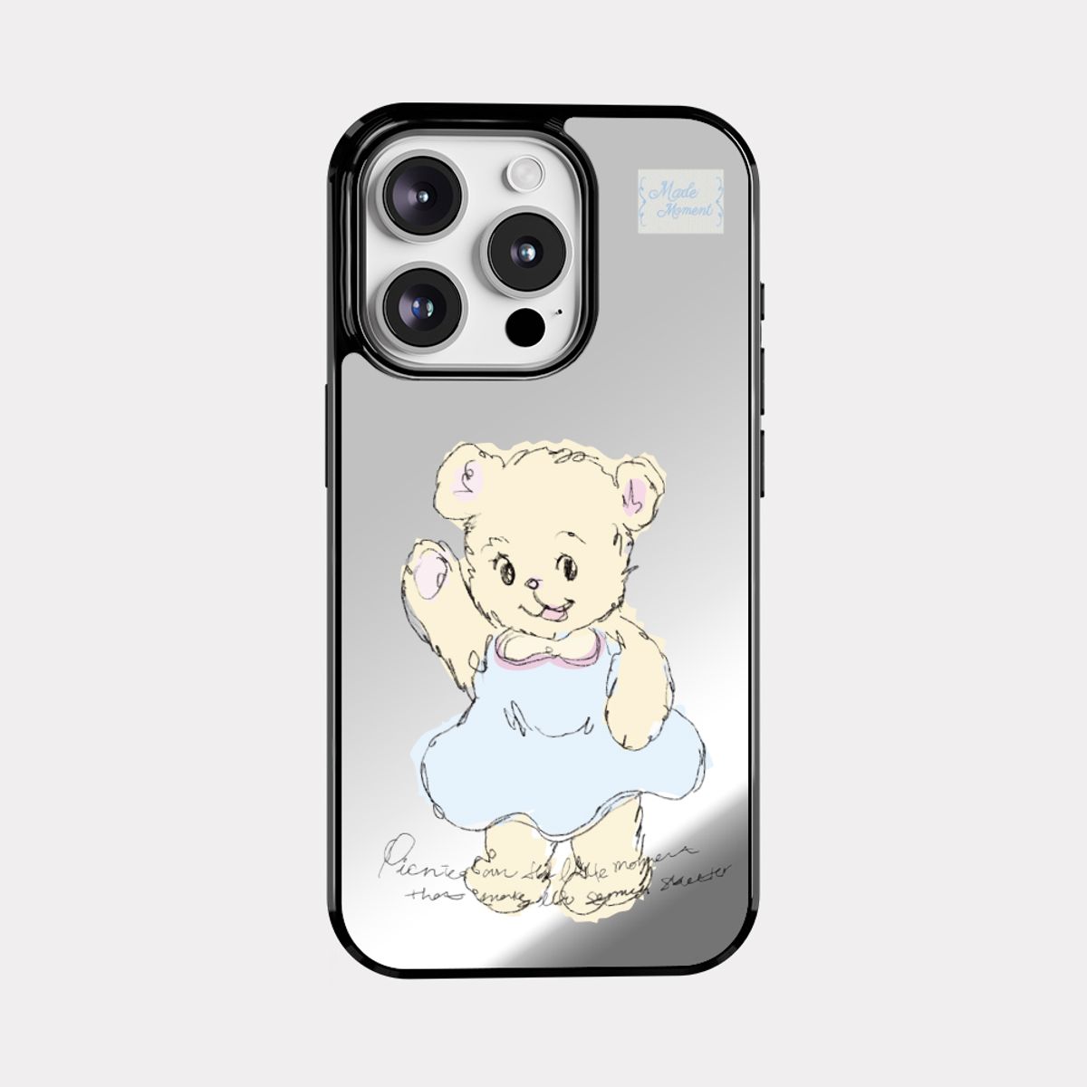 메이드모먼(MADEMOMENT) adorable bear 디자인 [미러 범퍼케이스]
