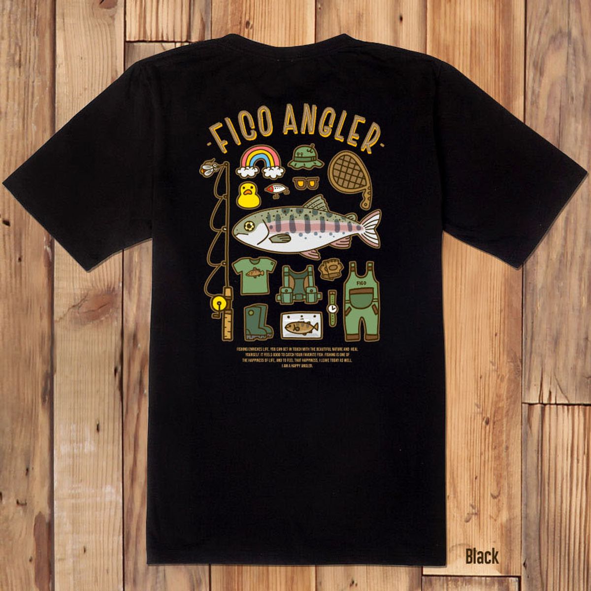 돌돌(DOLDOL) FICO_tshirts-260 피코앵글러 낚시 브랜드 산천어 디자인 티셔츠 반팔티