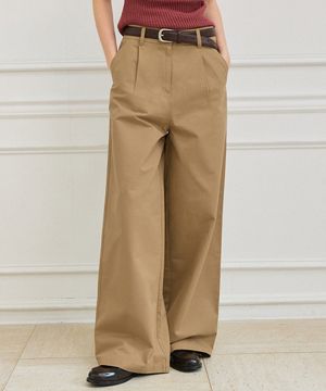 와이드 치노 팬츠 [베이지]