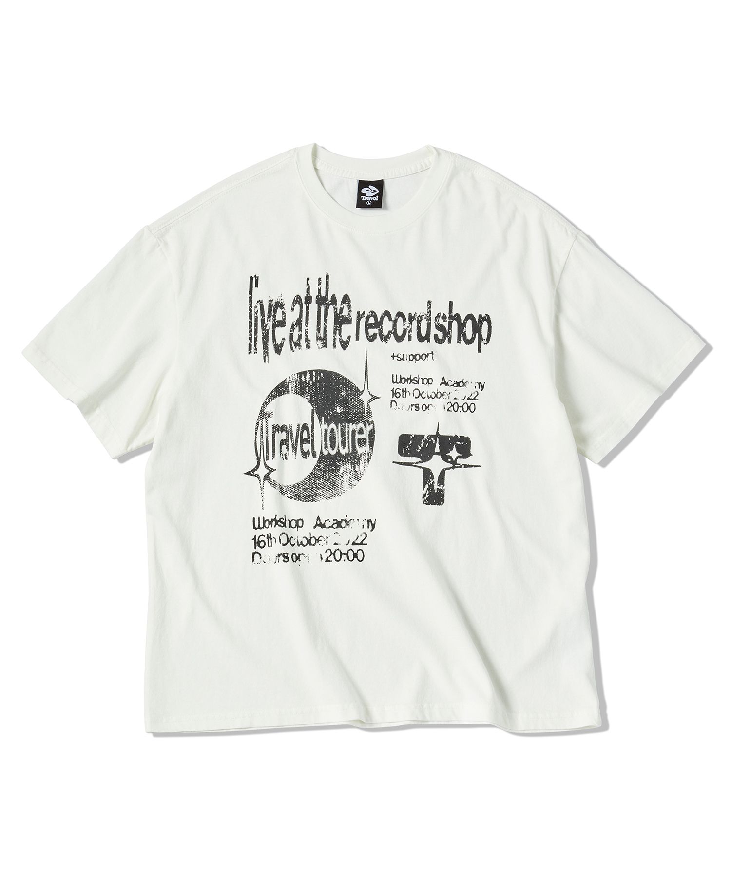 MUSINSA | TRAVEL TRS Pigment Half Sleeve T-Shirt Cream