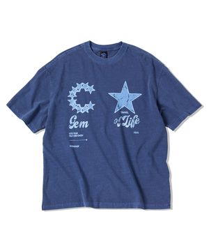 프렌드쉽 피그먼트 반팔티 블루 섀도우