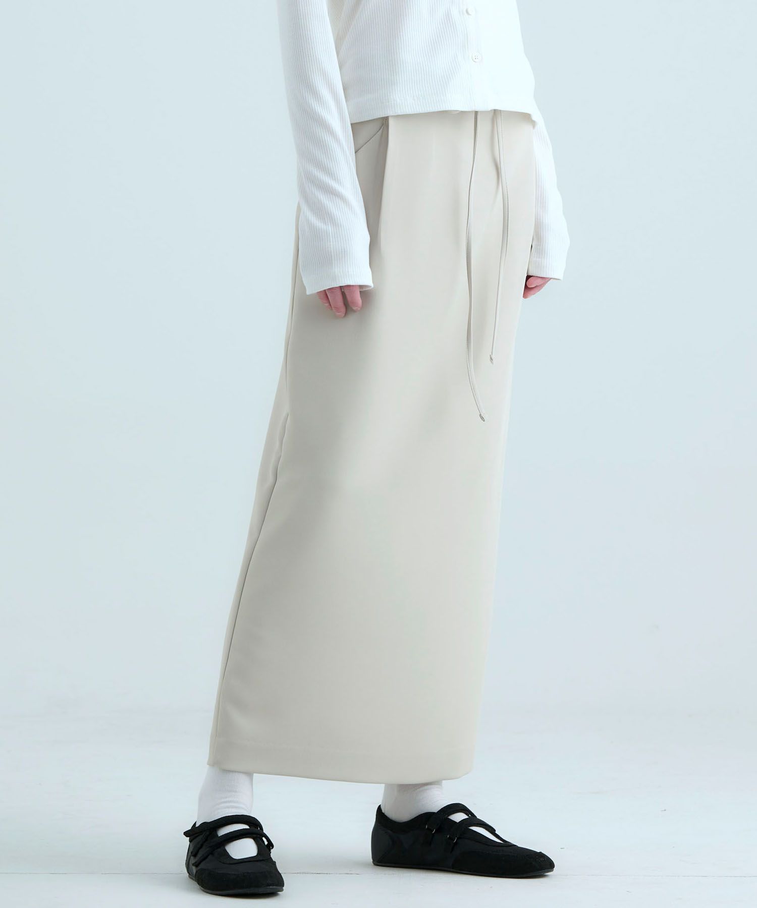 MUSINSA | SEONEED Rope Skirt Beige