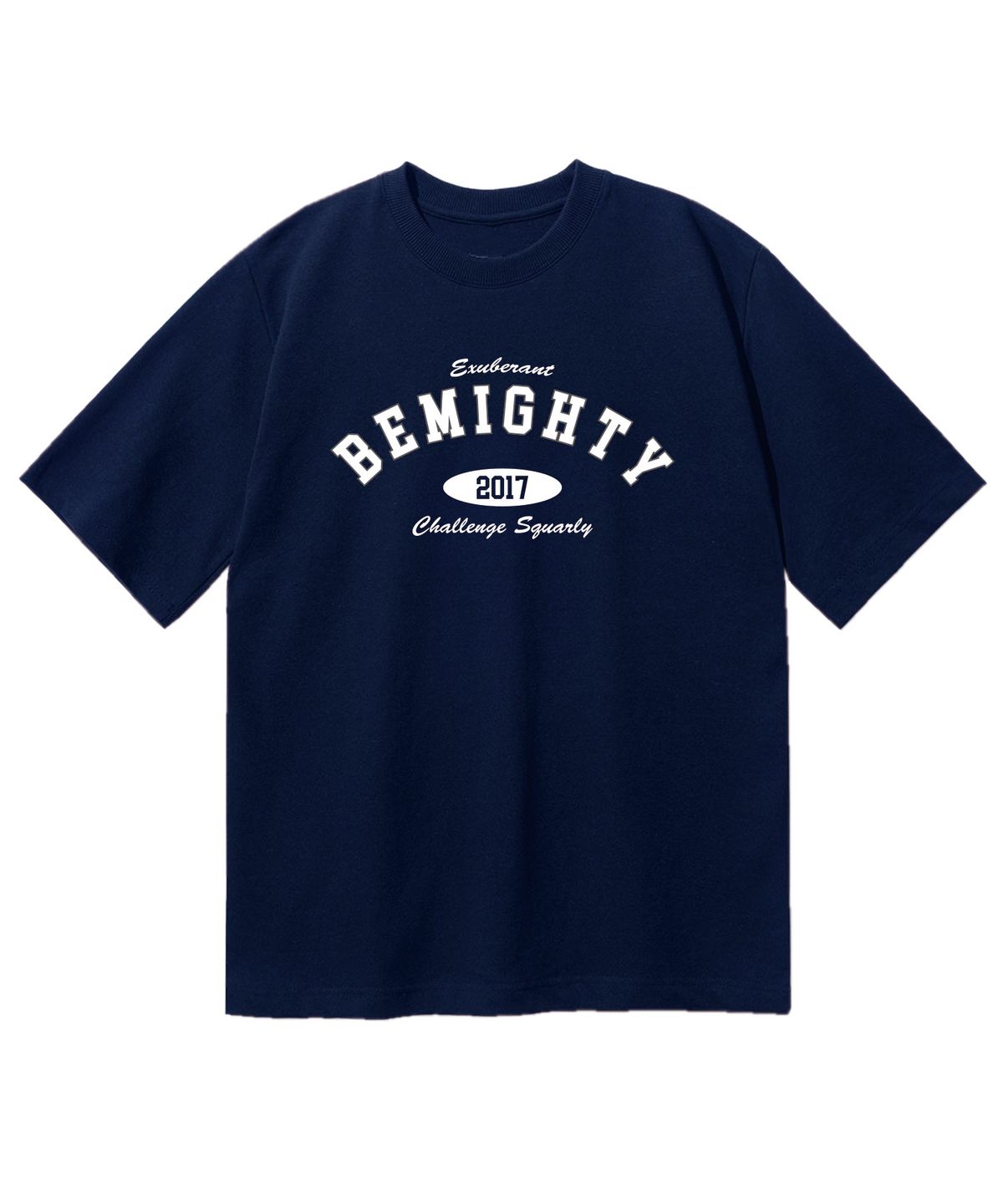 비마이티(BEMIGHTY) 클래식 로고 오버핏 반팔티셔츠 [네이비]