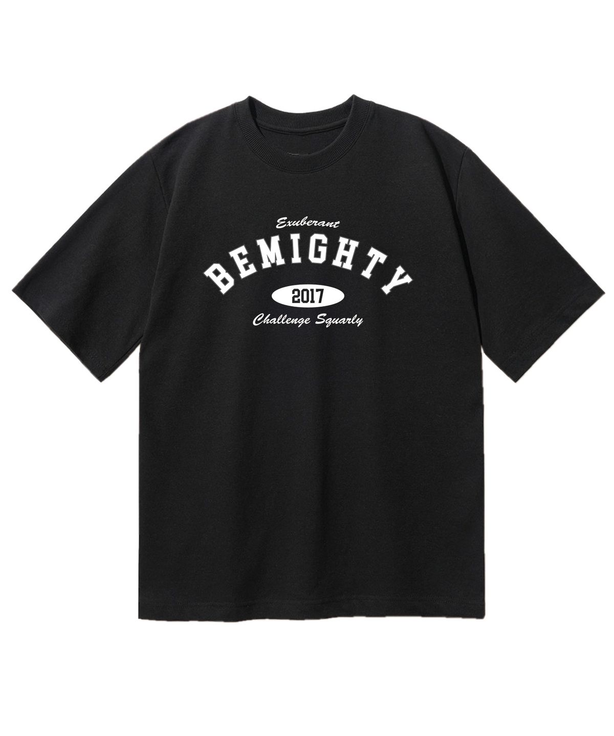 비마이티(BEMIGHTY) 클래식 로고 오버핏 반팔티셔츠 [블랙]