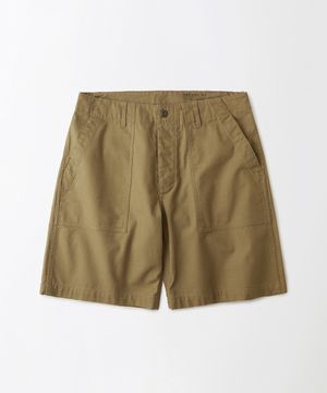 BACK SATIN FATIGUE SHORTS_KHAKI