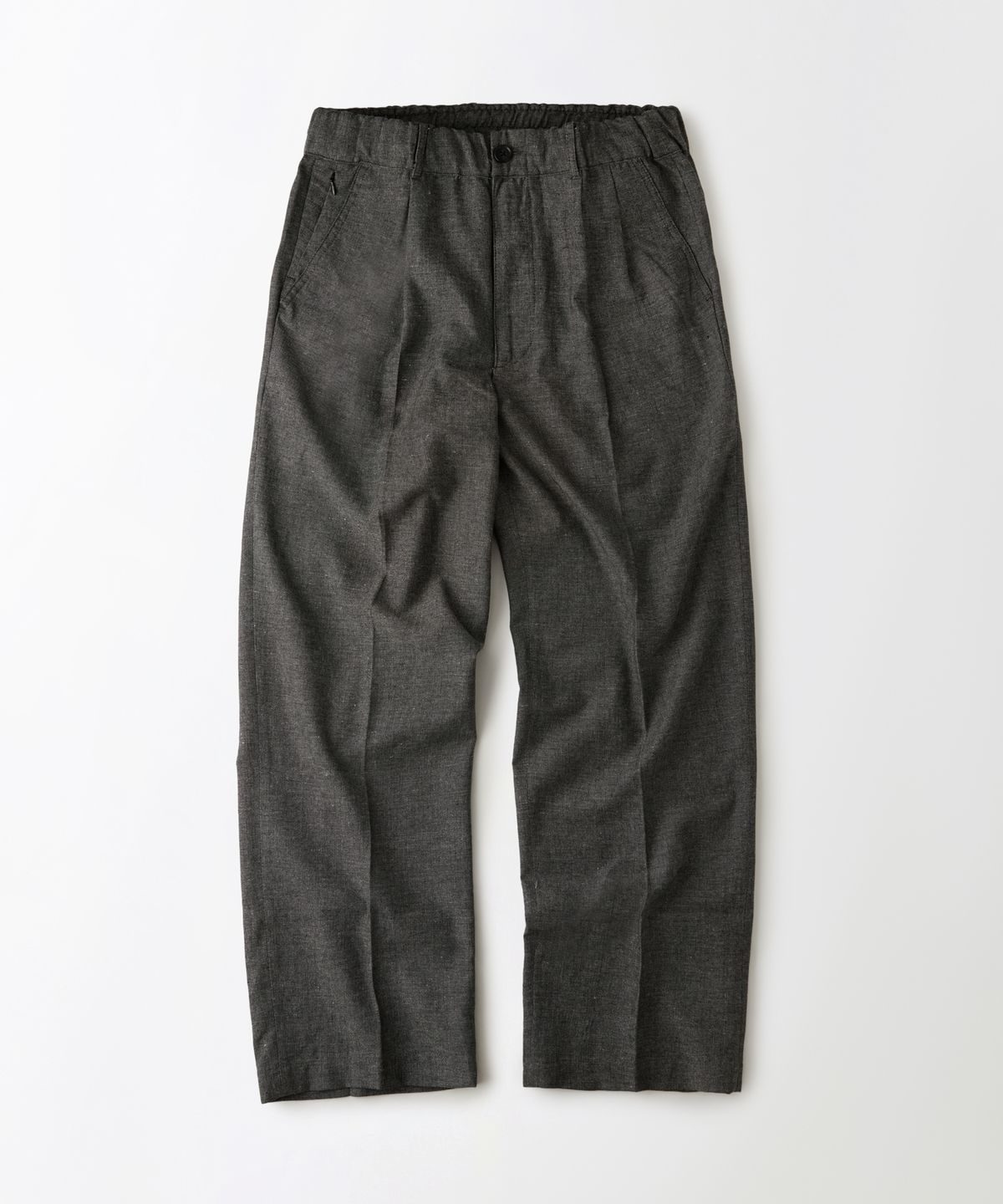 아웃스탠딩(OUTSTANDING) LINEN COTTON COMFORT PANTS_CHARCOAL