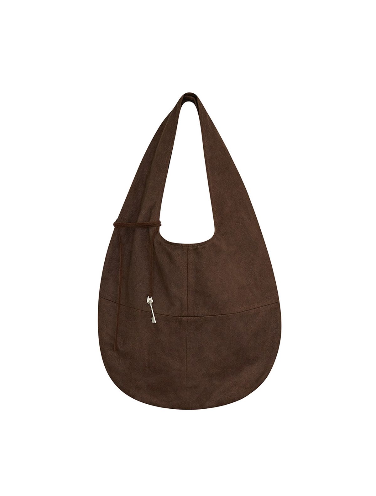 솔티페블(SALTY PEBBLE) KEYRING STRAP SUEDE BAG [BROWN]