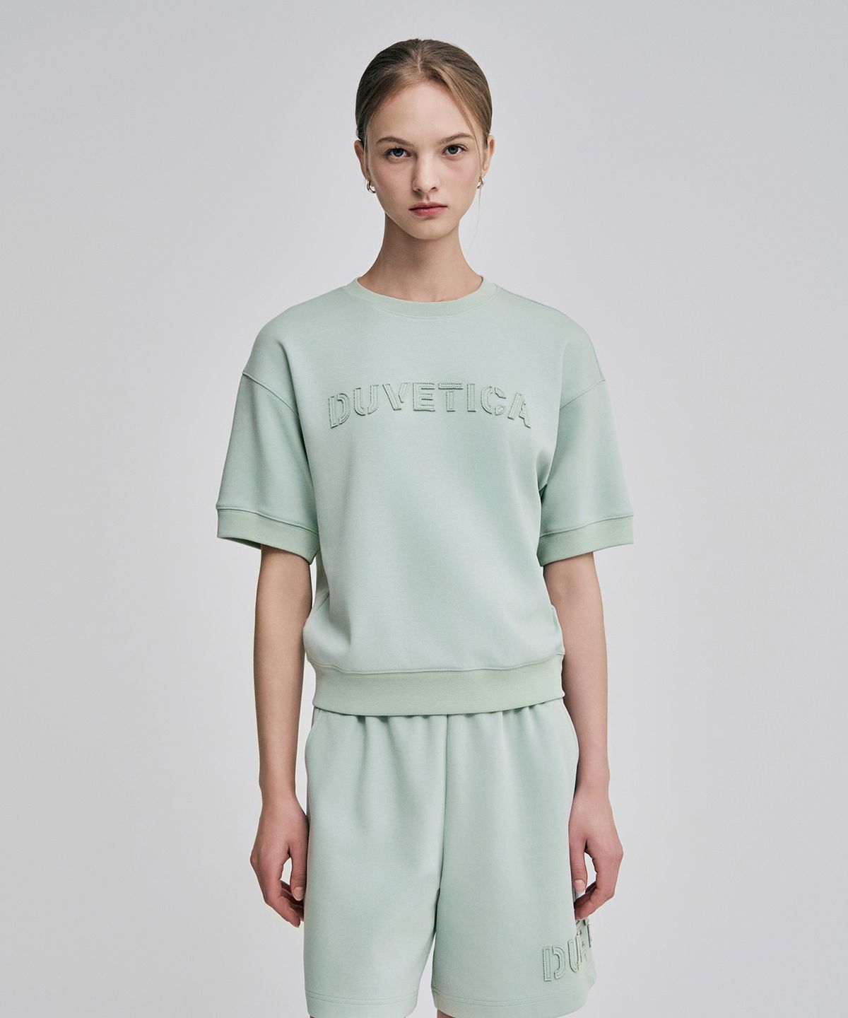 듀베티카(DUVETICA) 하쿠(에메랄드 그린)(여성 반팔티셔츠)