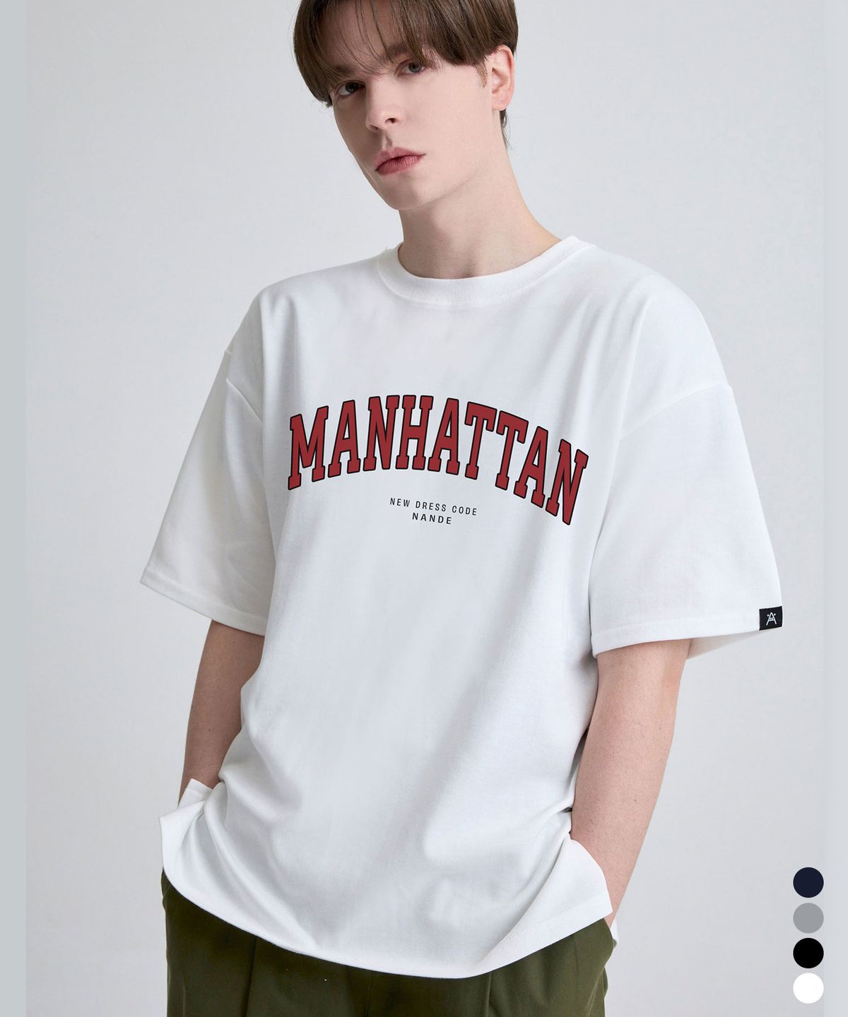 난데(NANDE) MANHATTAN 오버핏 프린팅 반팔티셔츠 5color