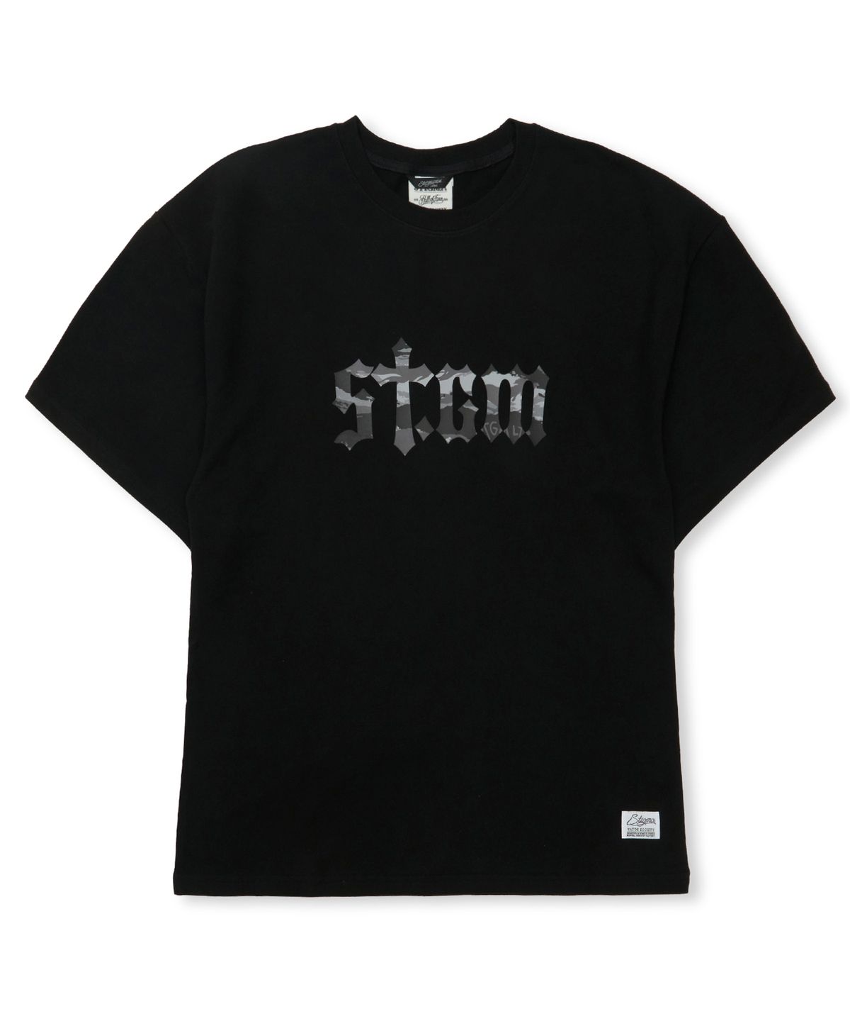 스티그마(STIGMA) Tiger Camouflage STGM Semi-oversized T-shirts Black