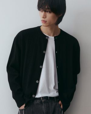 노즈 골지 라운드 소프트 가디건 [2color]