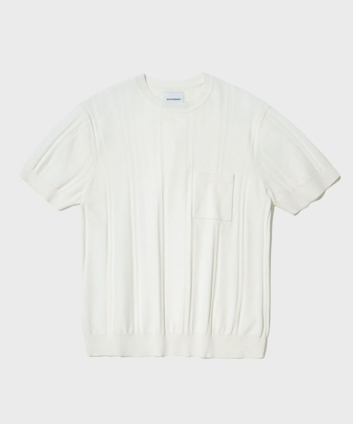 아웃스탠딩(OUTSTANDING) HS STRIPE CREW NECK KNIT_IVORY