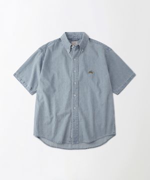 MIGHTY TIGER DENIM HALF SHIRT_L.BLUE