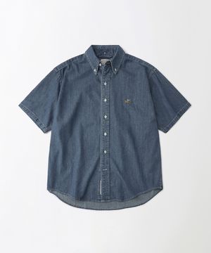MIGHTY TIGER DENIM HALF SHIRT_MEDIUM BLUE