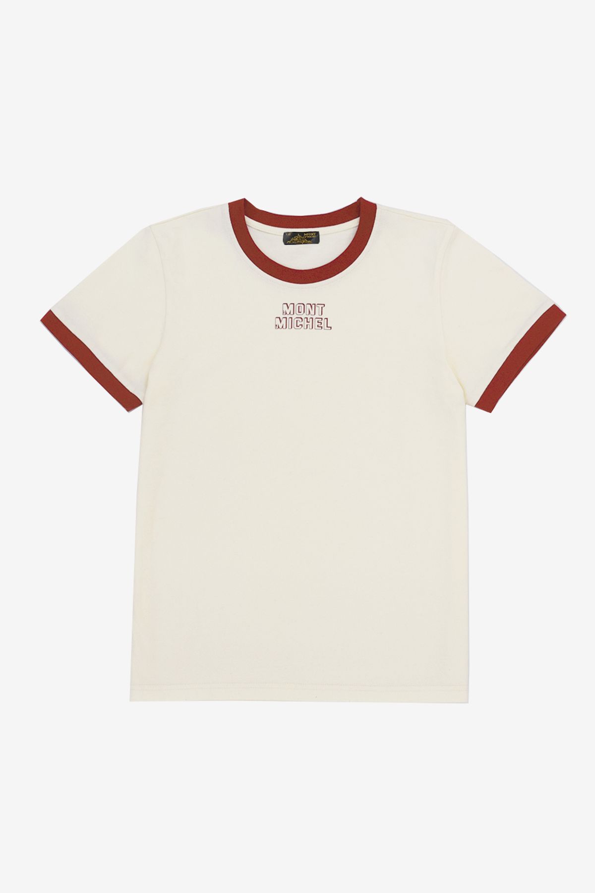 르몽생미셸(LE MONT ST MICHEL) Color rib point T-shirt_Ivory