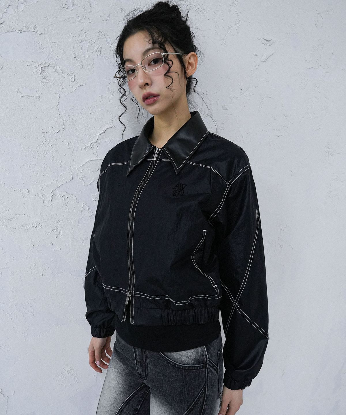 어반드레스(AVANDRESS) Cool Stitch Glossy Jumper BLACK